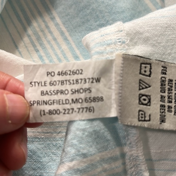 Bob Timberlake Men’s XL Button Down Blue & White Short Sleeve Collared Shirt - Picture 7 of 10